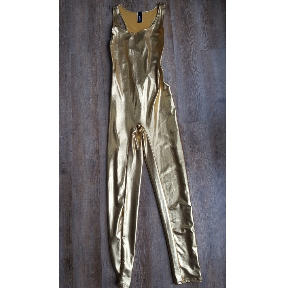 Long Shiny Gold Festival Bodysuit